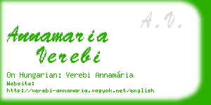 annamaria verebi business card