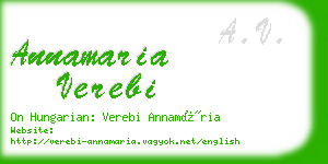 annamaria verebi business card